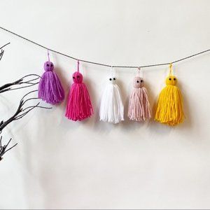 Handmade Ghost Tassel Garland Halloween Party Decoration Cute home decor